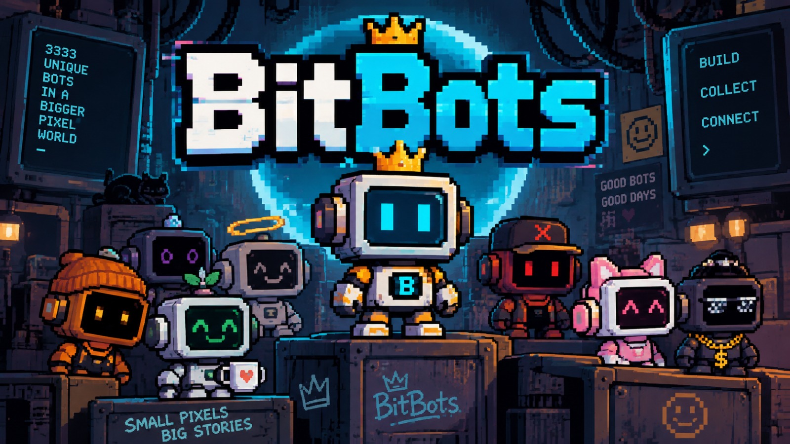BitBots gathered inside the lost pixel network